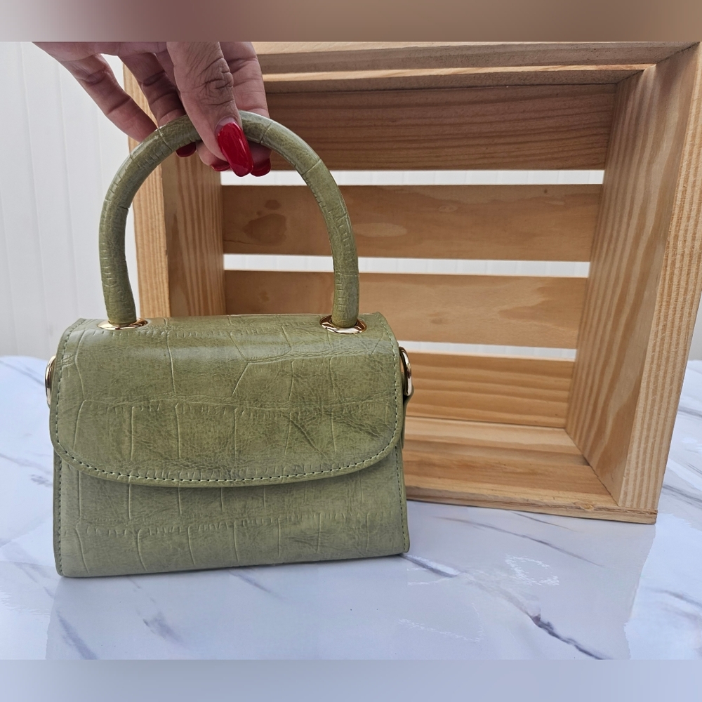 Croc Embossed Mini Handbag